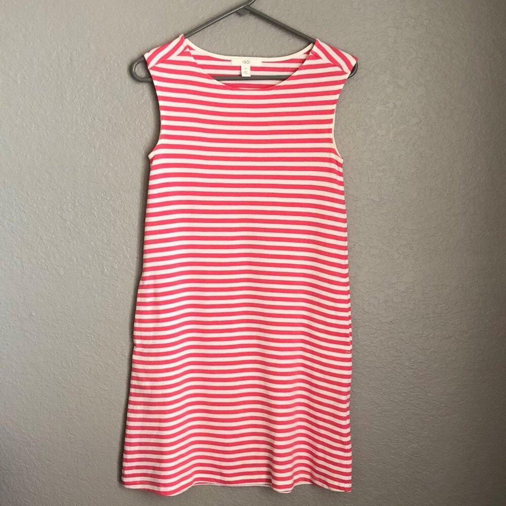 1901 Stripe Tank Dress 100% Cotton Sleeveless Women's X-small